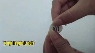 Εύθραυστο χάρτινο υλικό ετικέτας